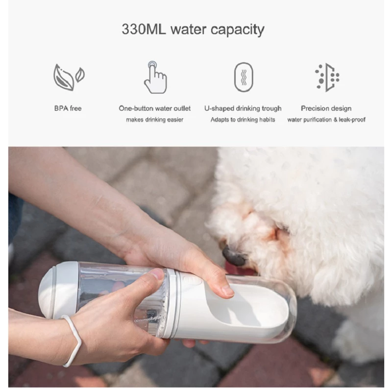 Portable Pet Water Bottle for Dogs & Cats – Leak-Proof Outdoor Travel Dispenser (330ml)